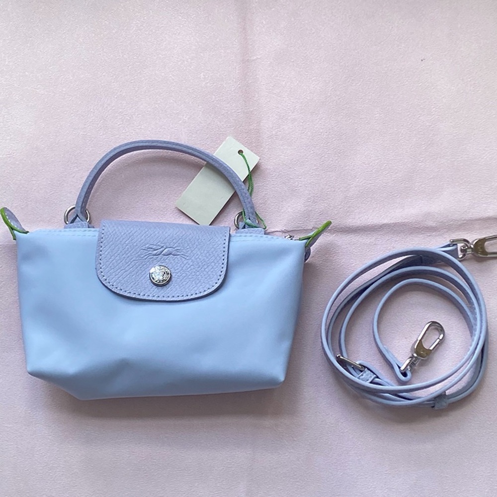 Longchamp Light Blue Ladies' Classic Mini Bag Suitable For Hand